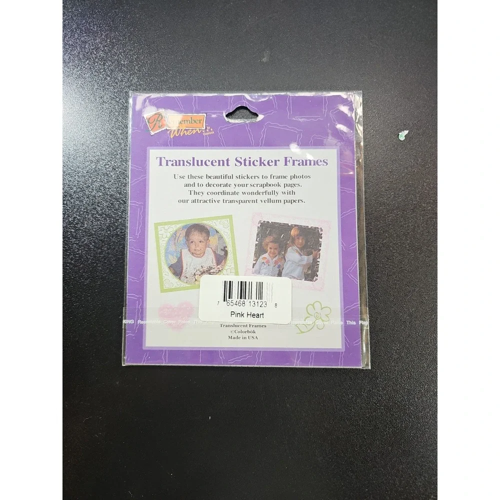 Remember When- Scrapbook  Translucent Photo‎ Frames Pink Hearts